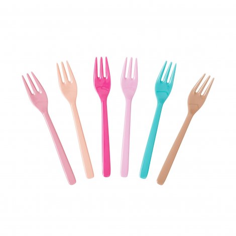 6er Set Melamin Gabeln kurz Life´s better in color | Rice Denmark bei