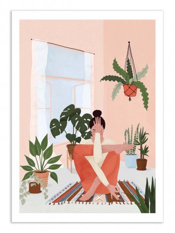 Hauptbild: Art-Poster - Yoga and plants - Maja Tomljanic A3