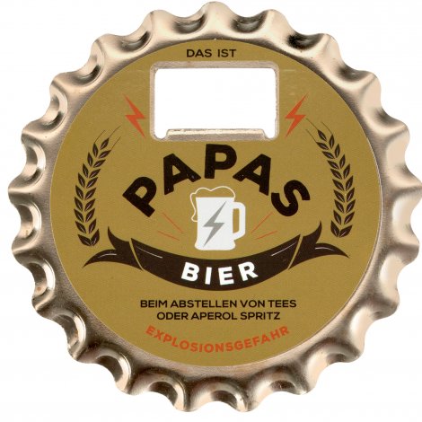 Hauptbild: BierÃ¶ffner/Untersetzer/Magnet Papas Bier