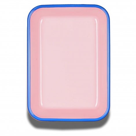 Hauptbild: Emaille Backform Colorama L soft pink/electric blue
