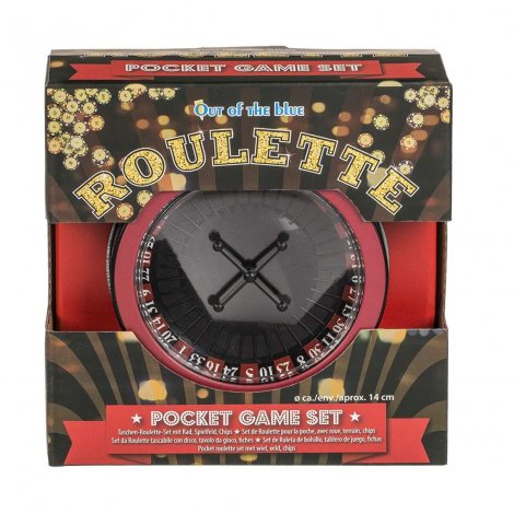 Hauptbild: Taschen-Roulette mit Rad, Spielfeld & Chips