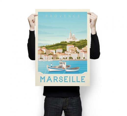 Hauptbild: Vintage Poster XL Marseille Provence