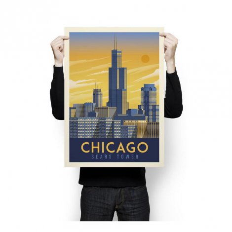 Hauptbild: Vintage Poster XL Chicago Illinois