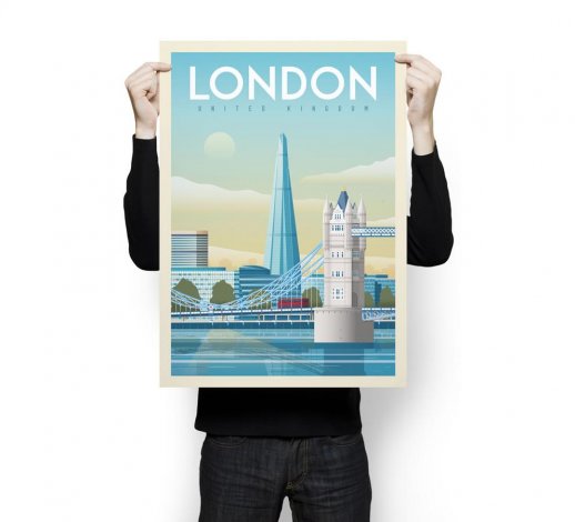 Hauptbild: Vintage Poster XL London Tower Bridge