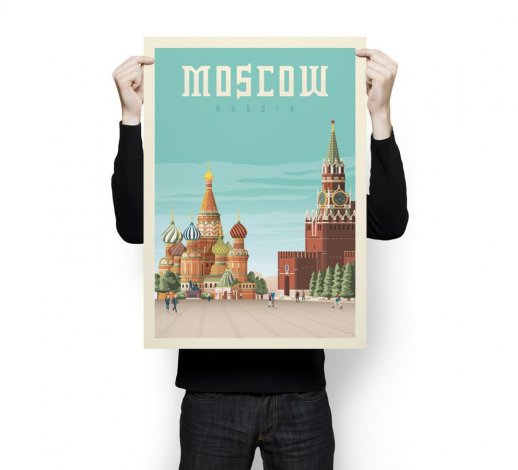 Hauptbild: Vintage Poster XL Moskau