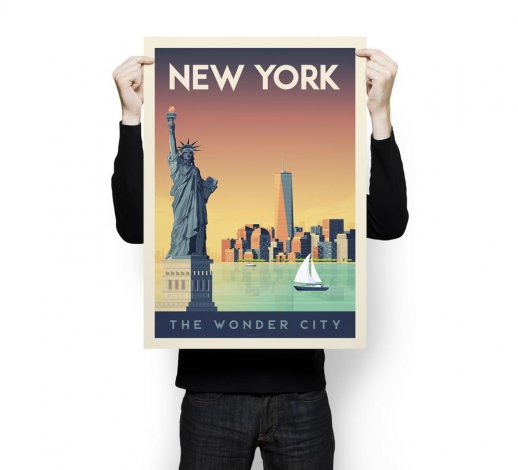 Hauptbild: Vintage Poster XL New York The Wonder City