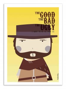 Art-Poster - The Good the bad and the Ugly - Ninasilla A3