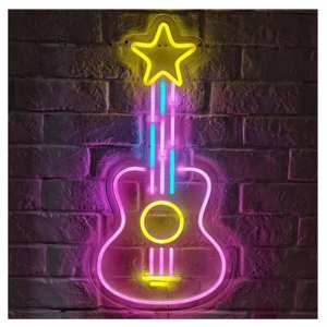 Vegas Lights LED Dekolicht Neon Sign Gitarre