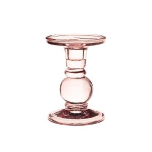 Kerzenhalter Glas Estelle pink