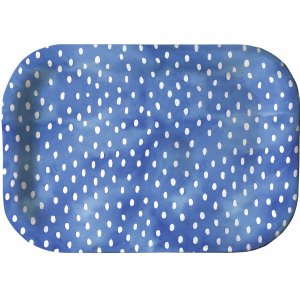 Snack Tray White Dots