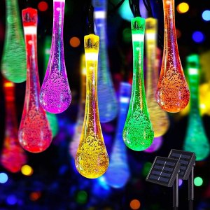 Solar Lichterkette Waterdrops Multi Color