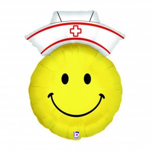 Folienballon Smiley Krankenschwester