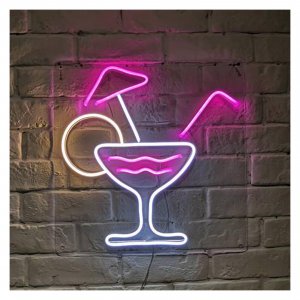 Vegas Lights LED Dekolicht Neon Sign Cocktail Drink