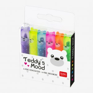 Legami 6 Mini Textmarkierer Teddys Mood