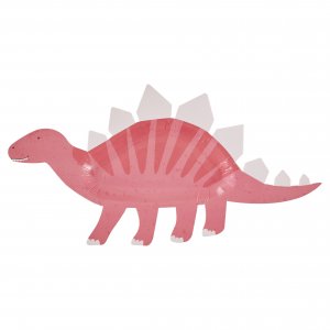 Pappteller Dinosaurier Pink