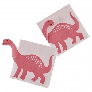 Servietten Dinosaurier Pop Out Pink