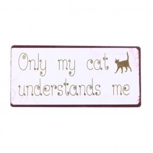 Spruch-Magnet Only my cat