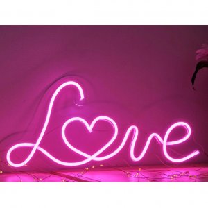 Vegas Lights LED Dekolicht Love pink