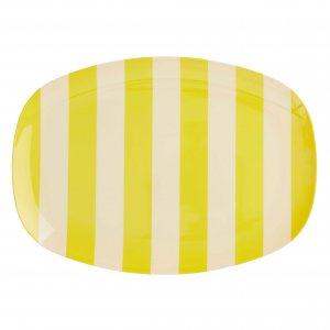 Melamin Tablett Gelbe Streifen