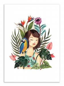 Art-Poster - Tropical girl - Ploypisut A3