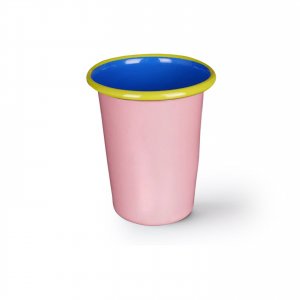 Emaille Becher Colorama soft pink/electric blue
