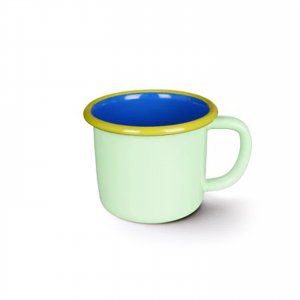 Emaille Tasse Colorama mint/electric blue