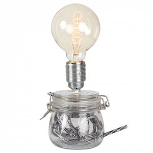 Sale Glaslampe Bocal mit Stoffkabel