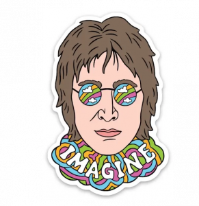 The Found Vinyl Sticker John Lennon