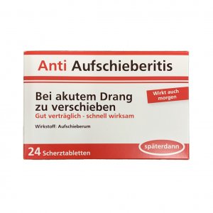 Scherztablette - Anti Aufschieberitis
