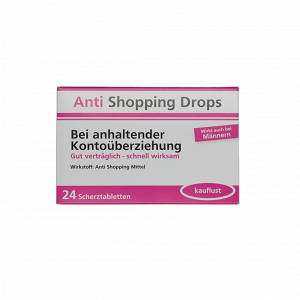 Scherztablette - Anti Shopping Drops