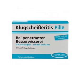 Scherztablette - Klugscheisser Pille