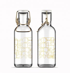 Trinkflasche Fill me Ars Deco Gold 6dl