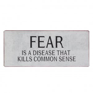 Email-Schild Fear is a disease