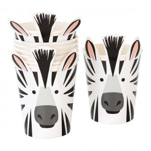Pappbecher Animal Cup Zebra 8er Set