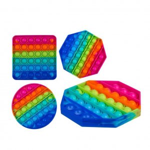 Fidget Pop Toy, Rainbow Silikon
