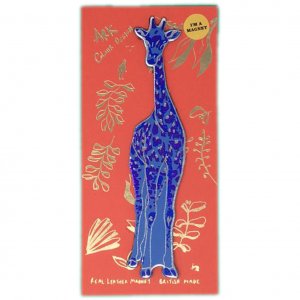 Magnet Giraffe blau
