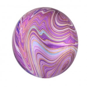Folienballon 3D Marmoriert violet