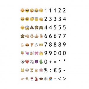 Buchstaben Set fÃ¼r Lightbox A7 Emoticons