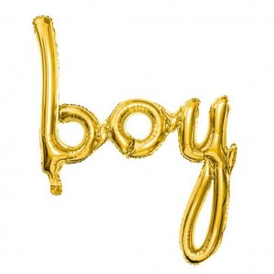 Folienballone Schriftzug Boy gold