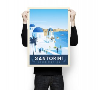 Vintage Poster XL Santorini Griechenland