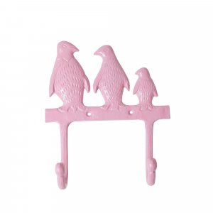 Kleiderhaken Pinguinfamilie pink