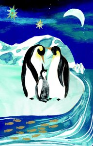 8 Notizkarten mit UmschlÃ¤gen Pinguine