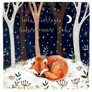 Weihnachtskarte Fuchs