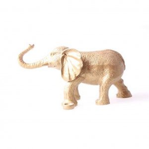 Kleiderhaken Elefant gold