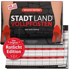 Partyspiel Stadt Land Vollpfosten - Rotlicht Edition A4