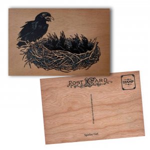 Holzkarte Bird Nest