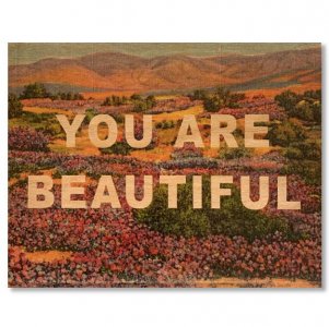 Holzkarte You Are Beautiful