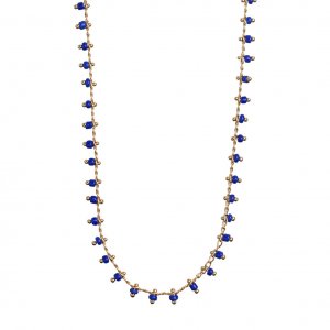 Halskette Perlen Blau