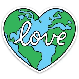 The Found Vinyl Sticker Love Earth