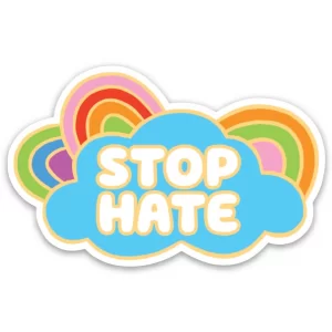 The Found Vinyl Sticker Stop Hate
